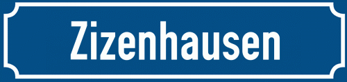 Straßenschild Zizenhausen