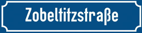 Straßenschild Zobeltitzstraße zum kostenlosen Download