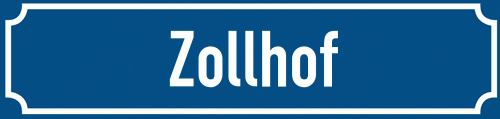 Straßenschild Zollhof