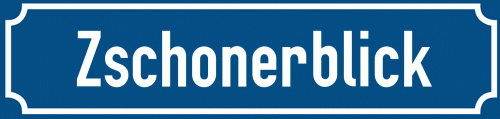 Straßenschild Zschonerblick zum kostenlosen Download
