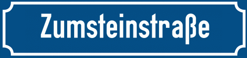 Straßenschild Zumsteinstraße