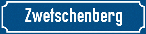 Straßenschild Zwetschenberg