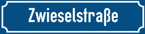 Straßenschild Zwieselstraße