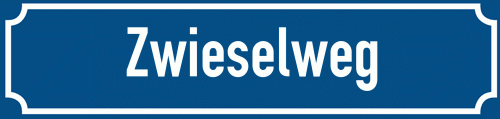 Straßenschild Zwieselweg