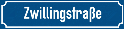 Straßenschild Zwillingstraße