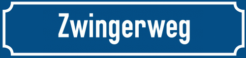 Straßenschild Zwingerweg
