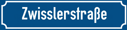 Straßenschild Zwisslerstraße