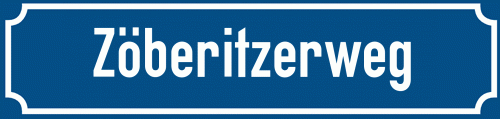 Straßenschild Zöberitzerweg