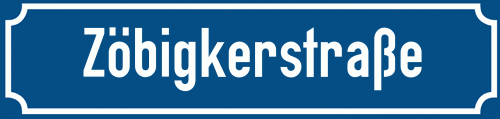 Straßenschild Zöbigkerstraße