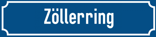 Straßenschild Zöllerring