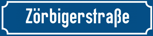 Straßenschild Zörbigerstraße