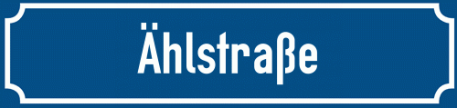 Straßenschild Ählstraße