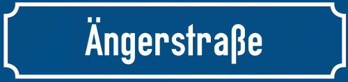Straßenschild Ängerstraße