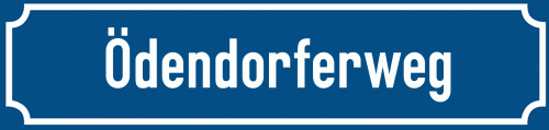 Straßenschild Ödendorferweg