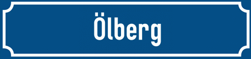 Straßenschild Ölberg