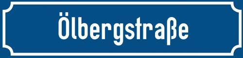 Straßenschild Ölbergstraße