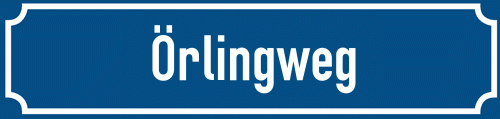 Straßenschild Örlingweg