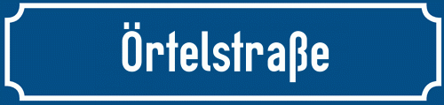 Straßenschild Örtelstraße zum kostenlosen Download