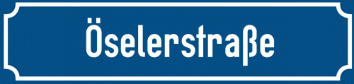 Straßenschild Öselerstraße