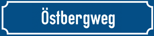 Straßenschild Östbergweg