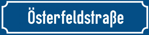 Straßenschild Österfeldstraße