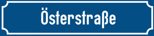 Straßenschild Österstraße