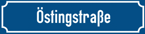 Straßenschild Östingstraße zum kostenlosen Download
