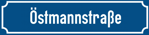 Straßenschild Östmannstraße