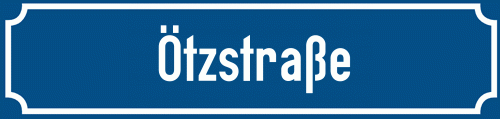 Straßenschild Ötzstraße zum kostenlosen Download