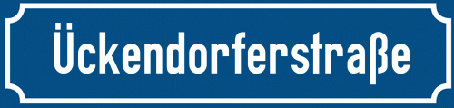 Straßenschild Ückendorferstraße
