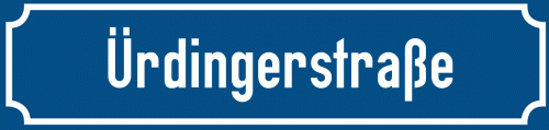 Straßenschild Ürdingerstraße
