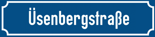 Straßenschild Üsenbergstraße