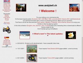 Foto von andybell.ch - Private Homepage: Travelreports, Funstuff, Links, Games