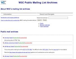 Foto von W3C Public Mailing List Archives