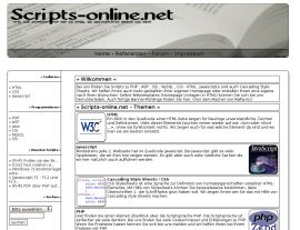 Foto von Scripts-online Codeschnipsel von Php MySql Cgi Html und Javascripts. Wir
haben auch Tipps f&uuml;r ihre eigene Homepage (MFG Garyx7de/CyberblueX)